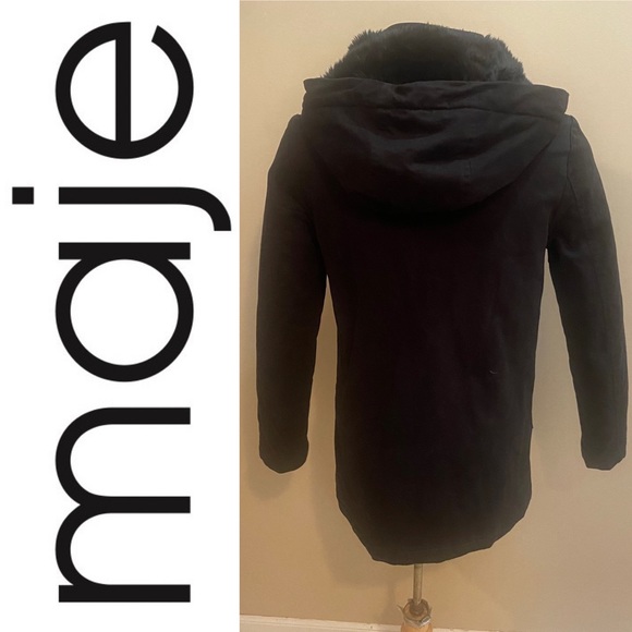 MAJE Gove Quilted Parka Coat with Braided Details - Picture 5 of 14